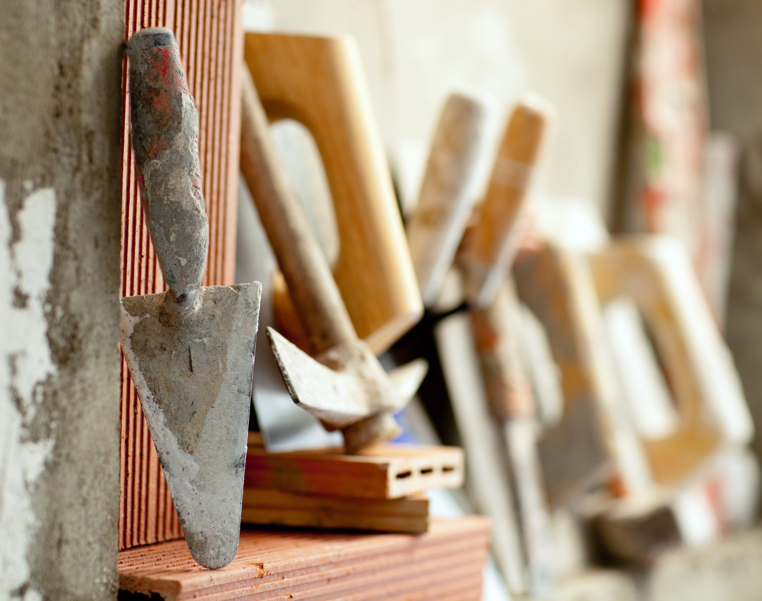 Construction mason cement mortar tools